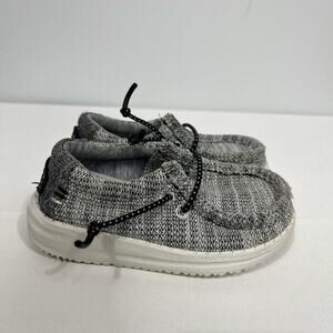 Hey Dude Kids Gray,White, Black Slip On Shoes / Size-K6